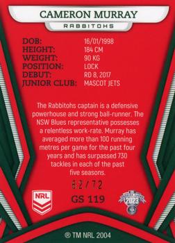 2023 NRL Traders Titanium - Gold Pearl Special #GS119 Cameron Murray Back